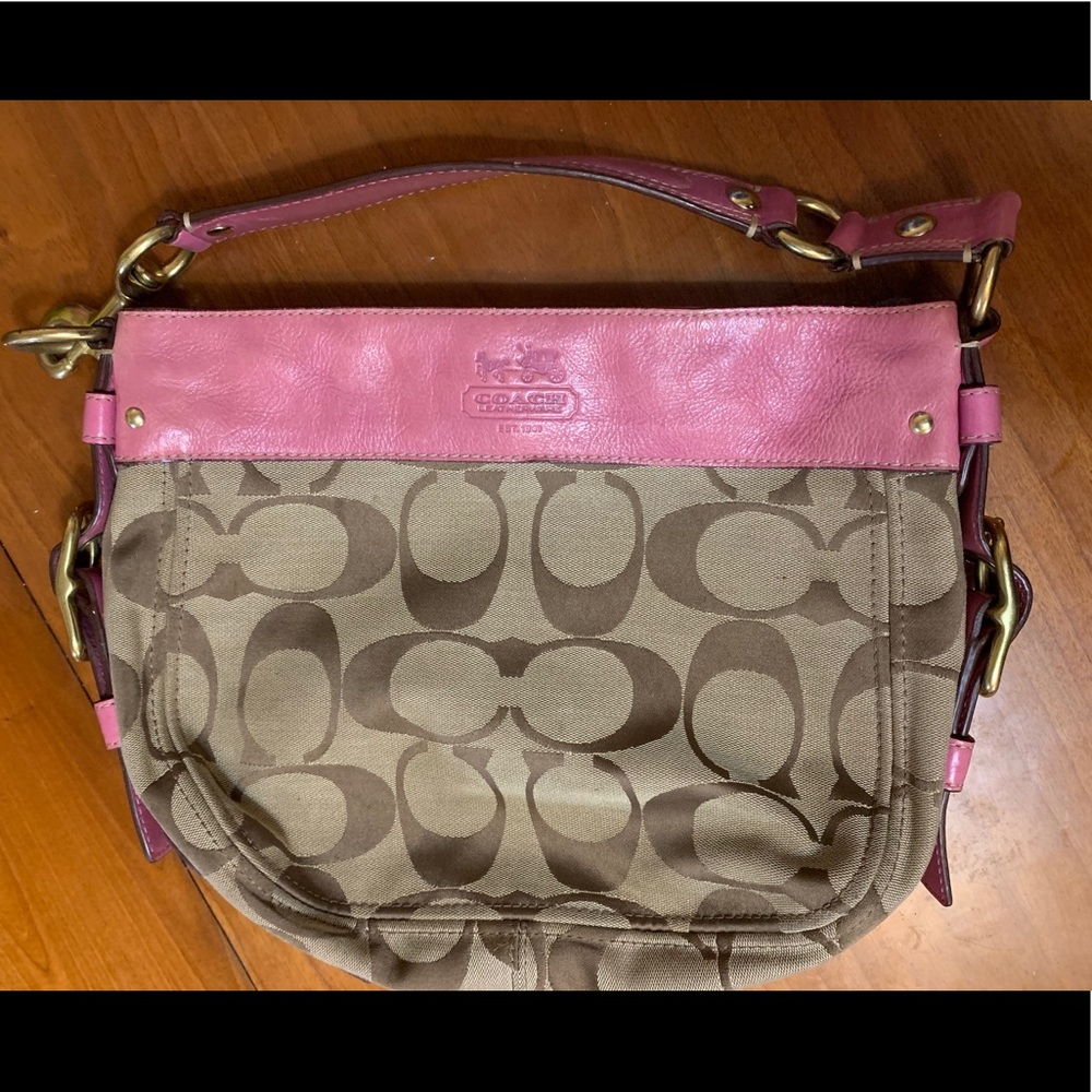Coach Signature with Pink Hobo